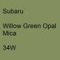 Preview: Subaru, Willow Green Opal Mica, 34W.